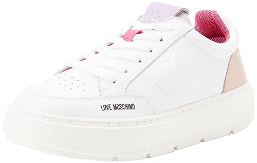 Love Moschino Damen Sneaker, Bianco, 37 EU von Love Moschino