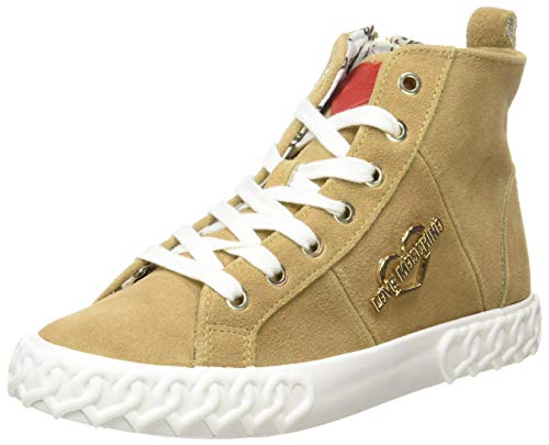 Love Moschino Damen Ja1525 Hohe Sneaker, Braun (Sabbia 105) von Love Moschino