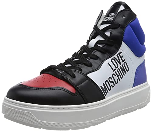 Love Moschino Damen Ja15284g1giac10b37 W.Sneakers, Mix Bi/Ne/Ross/Blue, 37 EU von Love Moschino