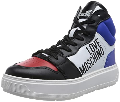 Love Moschino Damen Ja15284g1giac10b41 W.Sneakers, Mix Bi/Ne/Ross/Blue, 41 EU von Love Moschino