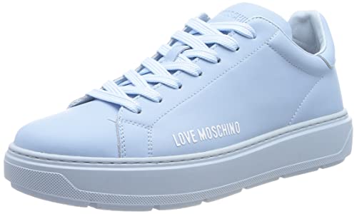 Love Moschino Damen Ja15304g1gia071237 W.Sneakers, hellblau, 37 EU von Love Moschino