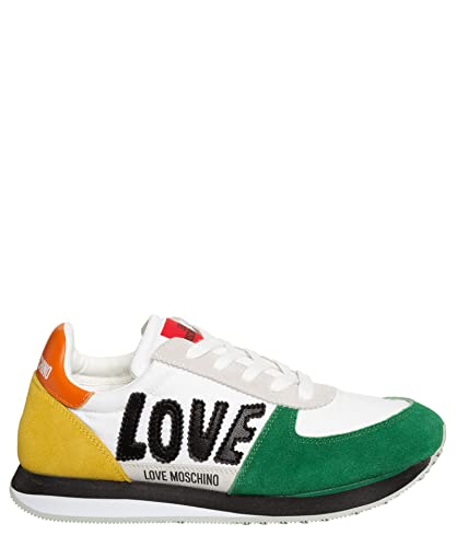 Love Moschino Damen Sneaker White - Multicolor 36 EU von Love Moschino