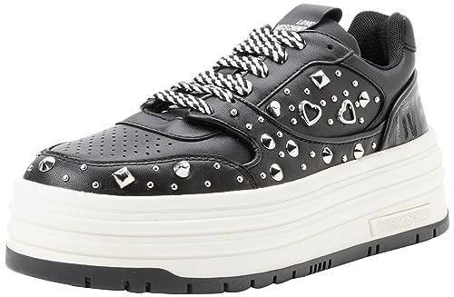 Love Moschino Damen Sneaker, Nero, 37 EU von Love Moschino