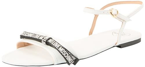 Love Moschino Damen Ja16201g0iie0100 Sandale, Weiß, 39 EU von Love Moschino