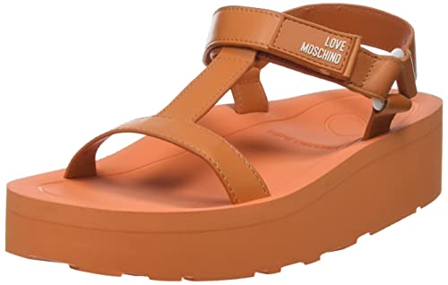 Love Moschino Damen Ja16294i0gia0450 Platform Sandalen, Orange, 37 EU von Love Moschino