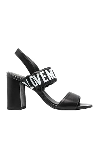 Love Moschino Damen Ja16358g0gie000 Absatz-Sandalen, Schwarz, 36 EU von Love Moschino