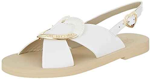 Love Moschino Damen Ja16452g0gia0100 Sandale, Weiß, 37 EU Love Moschino Damen Ja16452g0gia0100 Sandale, Weiß, 37 EU von Love Moschino