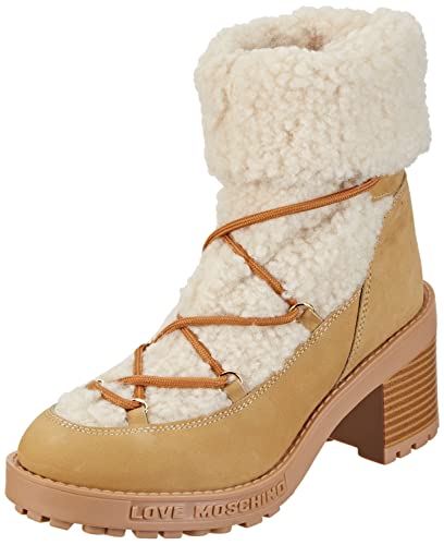 Love Moschino Damen Ja21207g0fip120a38 Stiefelette, Camel, 38 EU von Love Moschino