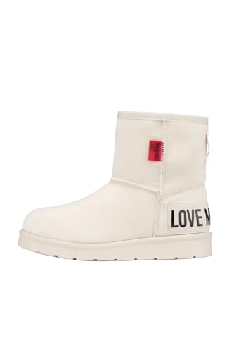 Love Moschino Damen Snow Boots, Weiß, 36 EU von Love Moschino