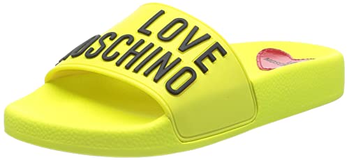 Love Moschino Damen Ja28052g1gi1340037 Mule, Neongelb, 37 EU von Love Moschino