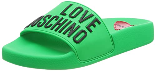 Love Moschino Damen Ja28052g1gi1381035 Mule, grün neon, 35 EU von Love Moschino