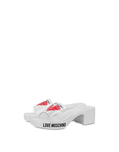 Love Moschino Damen Ja28256G0GI50100 Absatzmuscheln, Weiß, 41 EU von Love Moschino