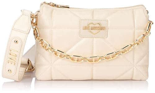 Love Moschino Damen Jc4152pp1llq0110 Schultertasche, Elfenbein von Love Moschino