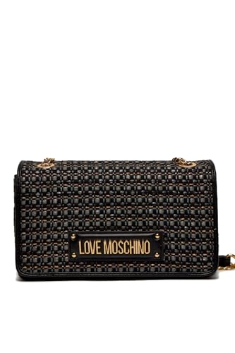 Love Moschino Damen Schultertasche, Schwarz Schultertasche, Schwarz von Love Moschino