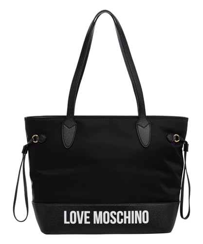 Love Moschino Damen Schultertasche, Schwarz Schultertasche, Schwarz von Love Moschino