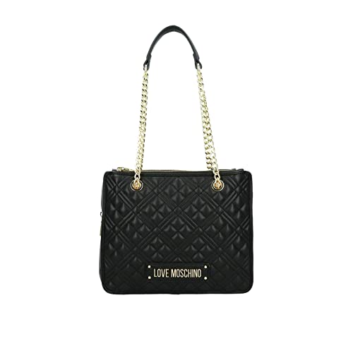 Love Moschino Damen Jc4256pp0gla000 Schultertasche, Schwarz von Love Moschino