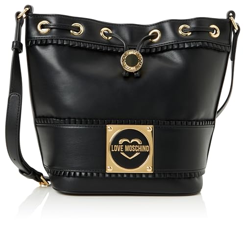 Love Moschino Damen Schultertasche, Schwarz Schultertasche, Schwarz von Love Moschino