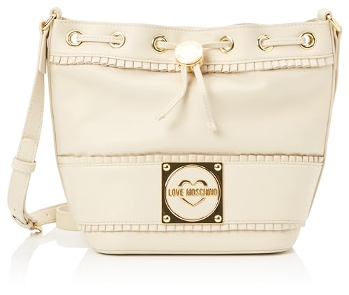 Love Moschino Damen Schultertasche, Elfenbein Schultertasche, Elfenbein Love Moschino Damen Schultertasche, Elfenbein Schultertasche, Elfenbein von Love Moschino
