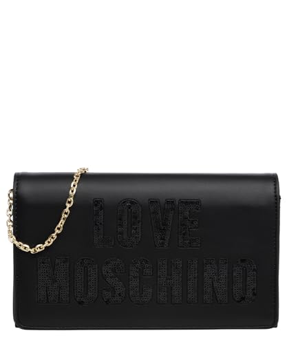 Love Moschino Damen Schultertasche, Schwarz Schultertasche, Schwarz von Love Moschino