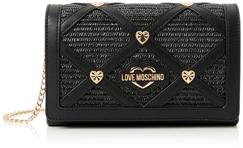 Love Moschino Damen Schultertasche, Schwarz Schultertasche, Schwarz von Love Moschino