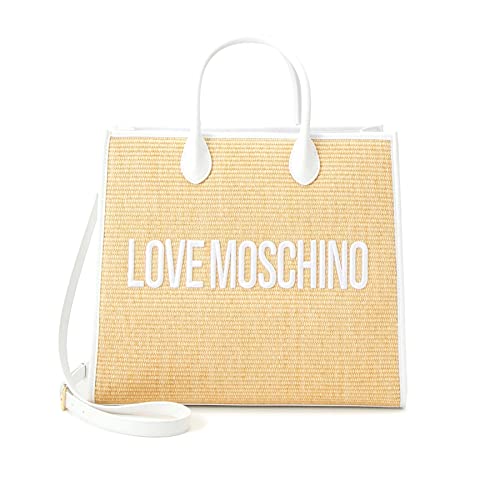 Love Moschino Damen Jc4318pp0gkn110a Einkaufstasche, Weiß von Love Moschino