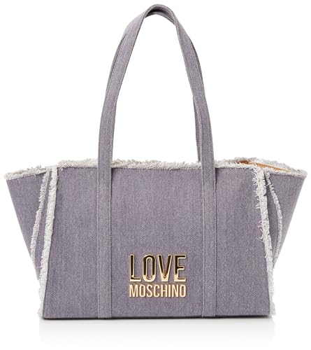 Love Moschino Damen Schultertasche, Denim Schultertasche, Denim von Love Moschino