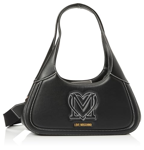 Love Moschino Damen Jc4324pp0ikr0000 Schultertasche, Schwarz von Love Moschino