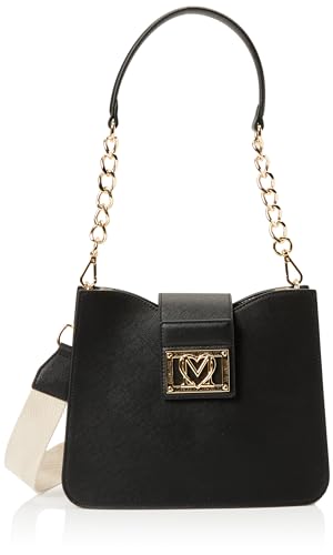 Love Moschino Damen Schultertasche, Schwarz Schultertasche, Schwarz von Love Moschino