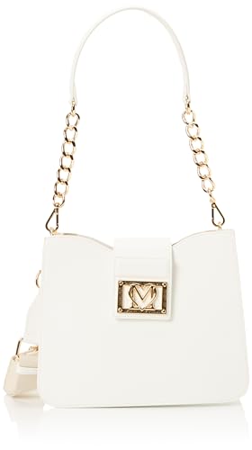 Love Moschino Damen Schultertasche, Weiß Schultertasche, Weiß von Love Moschino