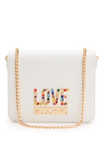 Love Moschino Damen Schultertasche, Weiß Schultertasche, Weiß von Love Moschino