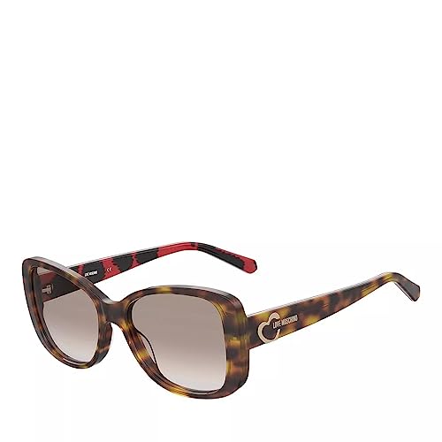 Love Moschino Damen Mol054/S Sonnenbrille, Havana Red Black Pattern >, 54 von Love Moschino