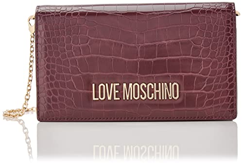 Love Moschino Damen PU-Tasche St.Croco violett Schultertasche, Einheitsgröße von Love Moschino