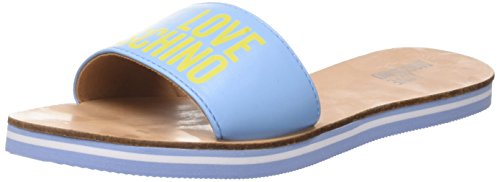 Love Moschino Damen Pantoletten, Beige (Light Blue), 37 EU von Love Moschino