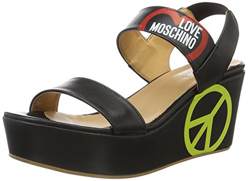 Love Moschino Damen Plateau, Schwarz (Black 000), 36 EU von Love Moschino