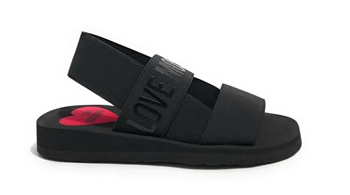 Love Moschino Damen Polja16033g0mjn7000 Sandale, Schwarz, 39 EU von Love Moschino