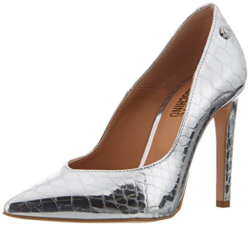 Love Moschino Damen Pumps, Silber (Silver), 40 EU von Love Moschino