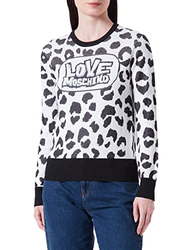 Love Moschino Damen 'Regular Fit Long-sleeved pullover, Red Black, 40 EU von Love Moschino