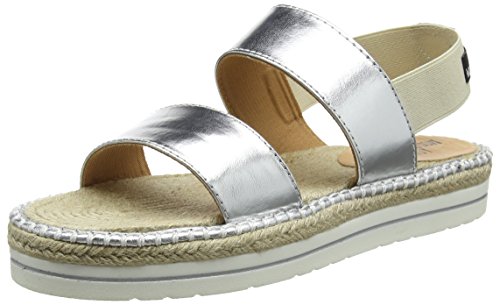 Love Moschino Damen Riemchensandalen, Gelb (Silver), 37 EU von Love Moschino