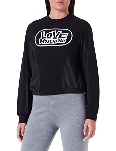 Love Moschino Damen Round Neck Skate Print Sweatshirt, Schwarz, 42 EU von Love Moschino