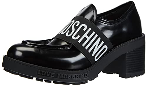 Love Moschino Damen Scarpad.quad70 Vit.abrasivato SCHUH, Schwarz, 39 EU von Love Moschino