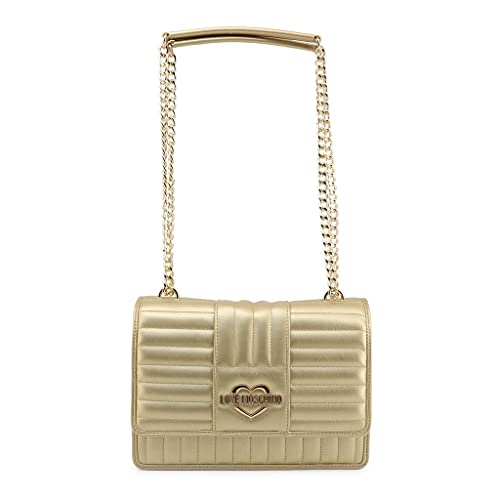 Love Moschino Damen SS21 Schultertasche Frühling Sommer 2021, Gold, Normal von Love Moschino