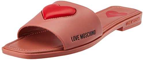 Love Moschino Damen Sabot Hausschuh, Rosa, 38 EU von Love Moschino