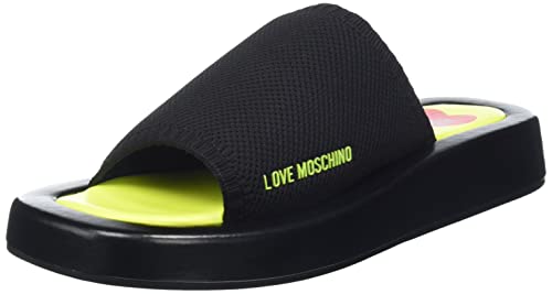 Love Moschino Damen Sabot Hausschuh, Schwarz, 35 EU von Love Moschino