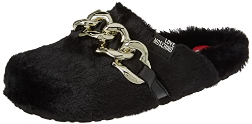 Love Moschino Damen Scarpad.birki30 Peloson Schuhe, Schwarz, 40 EU von Love Moschino