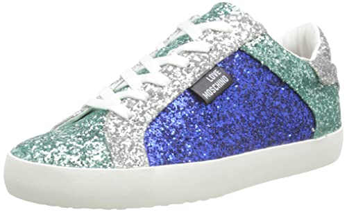 Love Moschino Damen Sneaker Oxford-Schuh, blau, 38 EU von Love Moschino