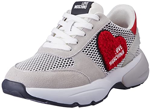 Love Moschino Damen Sneakerd.sportyrun Cr GHIA+rete Bc Sneaker, Mehrfarbig, 41 EU von Love Moschino