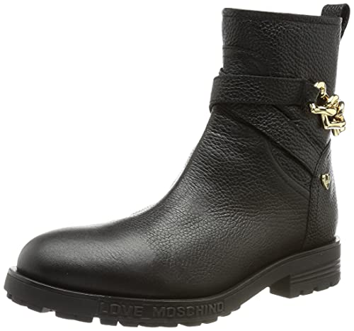 Love Moschino Damen Stivaletti da Donna, Pre Collezione Autunno Inverno 2021 Stiefelette, Schwarz, 38 EU von Love Moschino