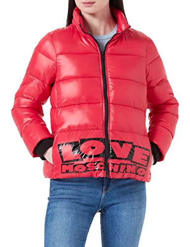 Love Moschino Damen Technical Jacket, Rot, 44 EU von Love Moschino