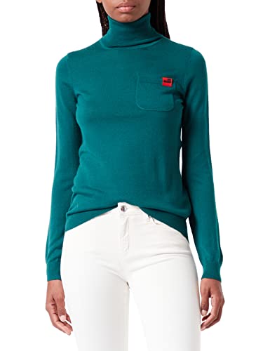 Love Moschino Damen Turtleneck With Patch Pocket top, Grün, 42 EU von Love Moschino