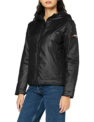 Love Moschino Damen kurze jacke Jeansjacke, Black, 42 (Herstellergröße: 46) von Love Moschino